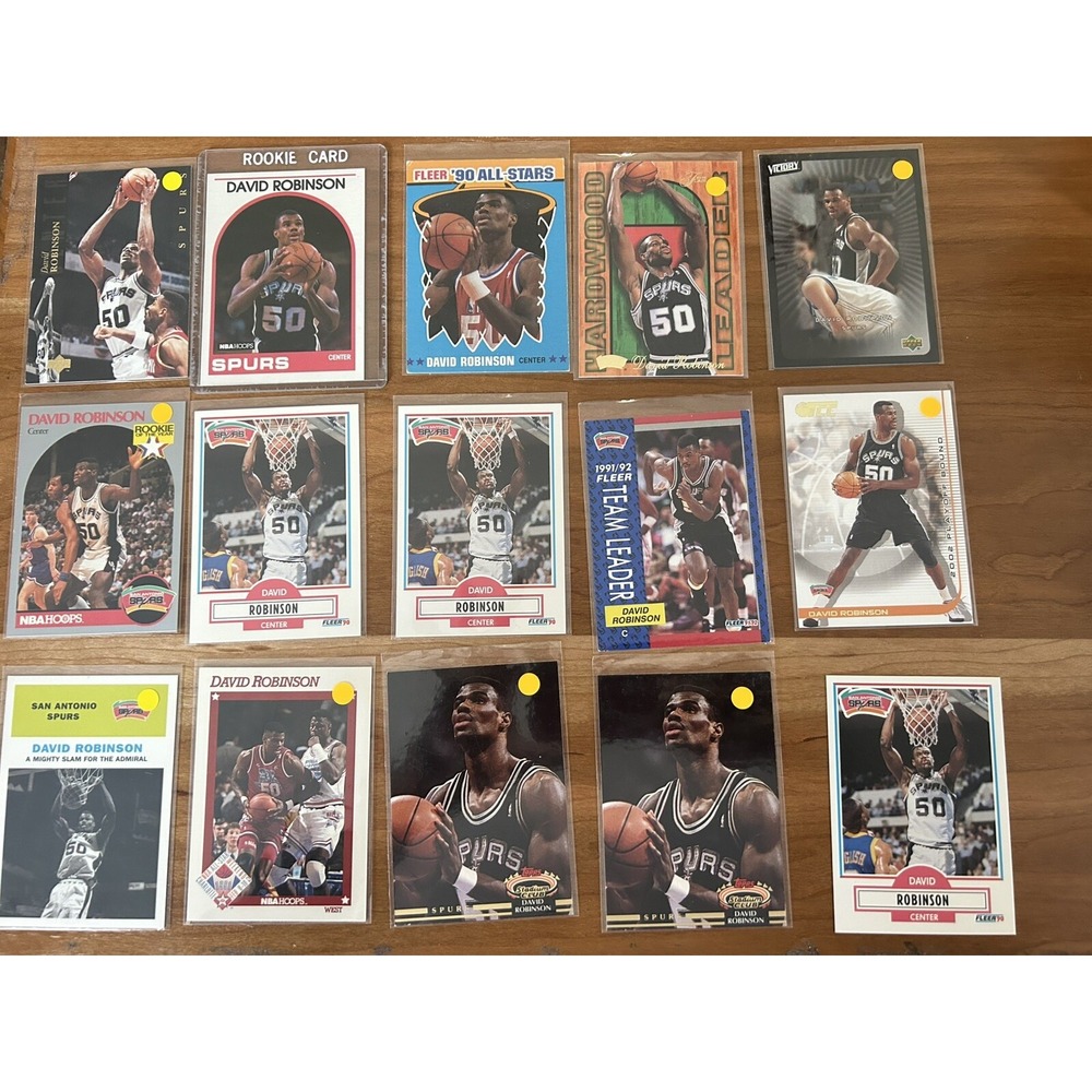 Varied Lot of 15 Basketball Cards David Robinson San Antonio Spurs (Z2)